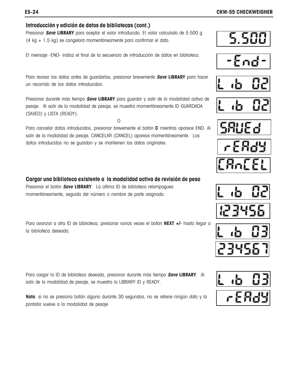 Ohaus CKW WASHDOWN CHECKWEIGHING SCALES_INDICATOR Manual es User Manual | Page 28 / 68