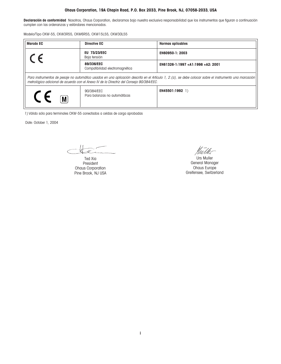 Ohaus CKW WASHDOWN CHECKWEIGHING SCALES_INDICATOR Manual es User Manual | Page 3 / 68
