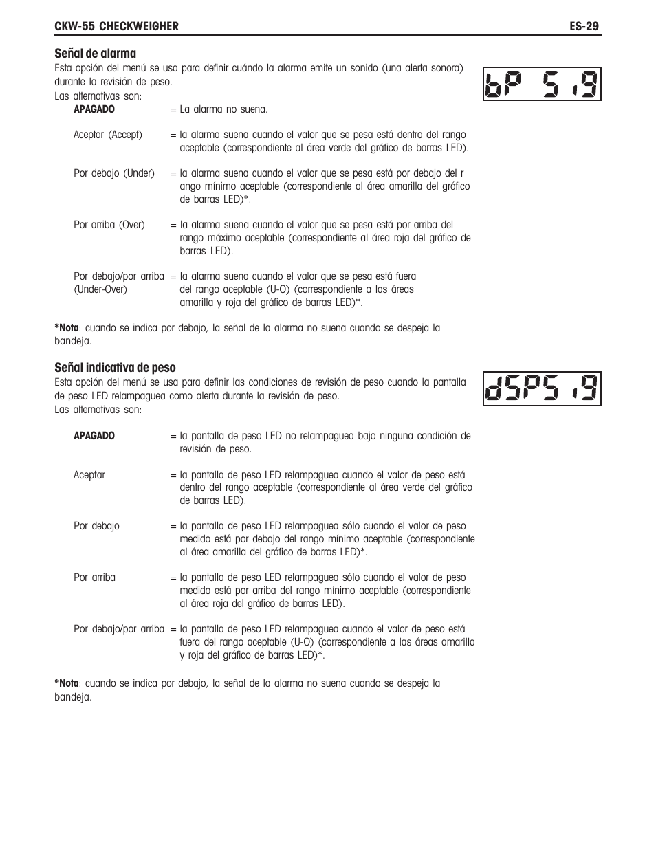 Ohaus CKW WASHDOWN CHECKWEIGHING SCALES_INDICATOR Manual es User Manual | Page 33 / 68