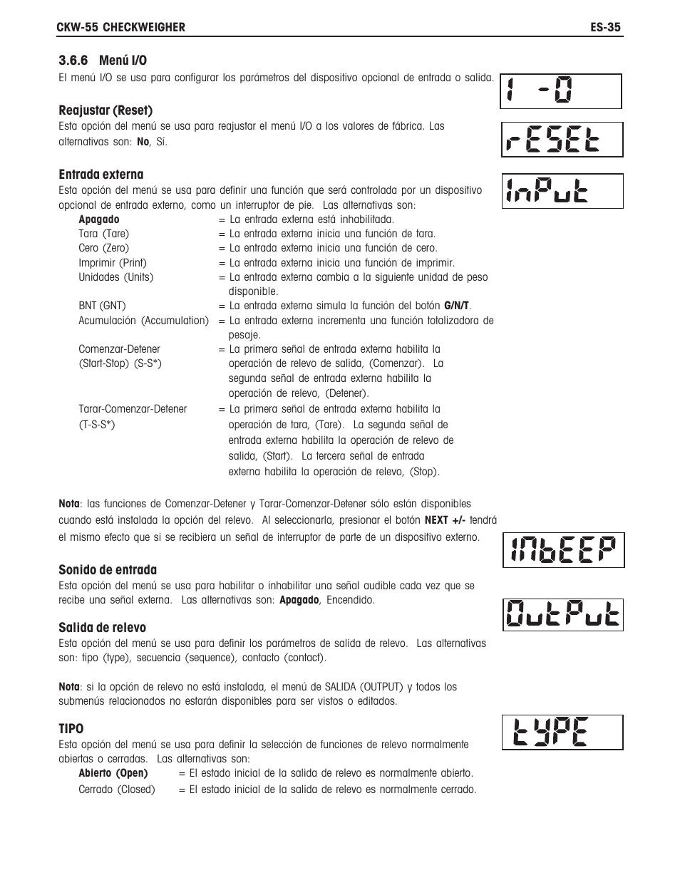 Ohaus CKW WASHDOWN CHECKWEIGHING SCALES_INDICATOR Manual es User Manual | Page 39 / 68