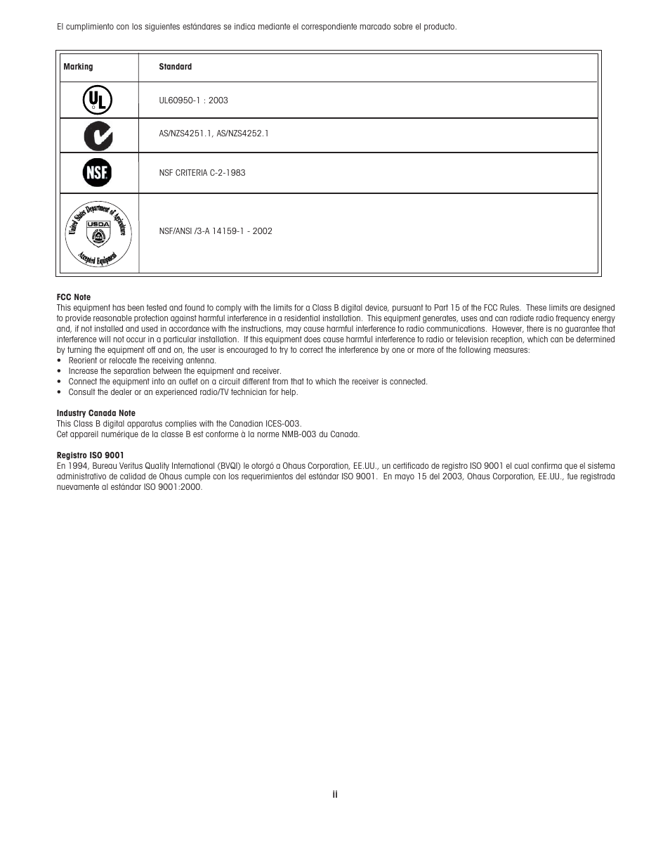 Ohaus CKW WASHDOWN CHECKWEIGHING SCALES_INDICATOR Manual es User Manual | Page 4 / 68