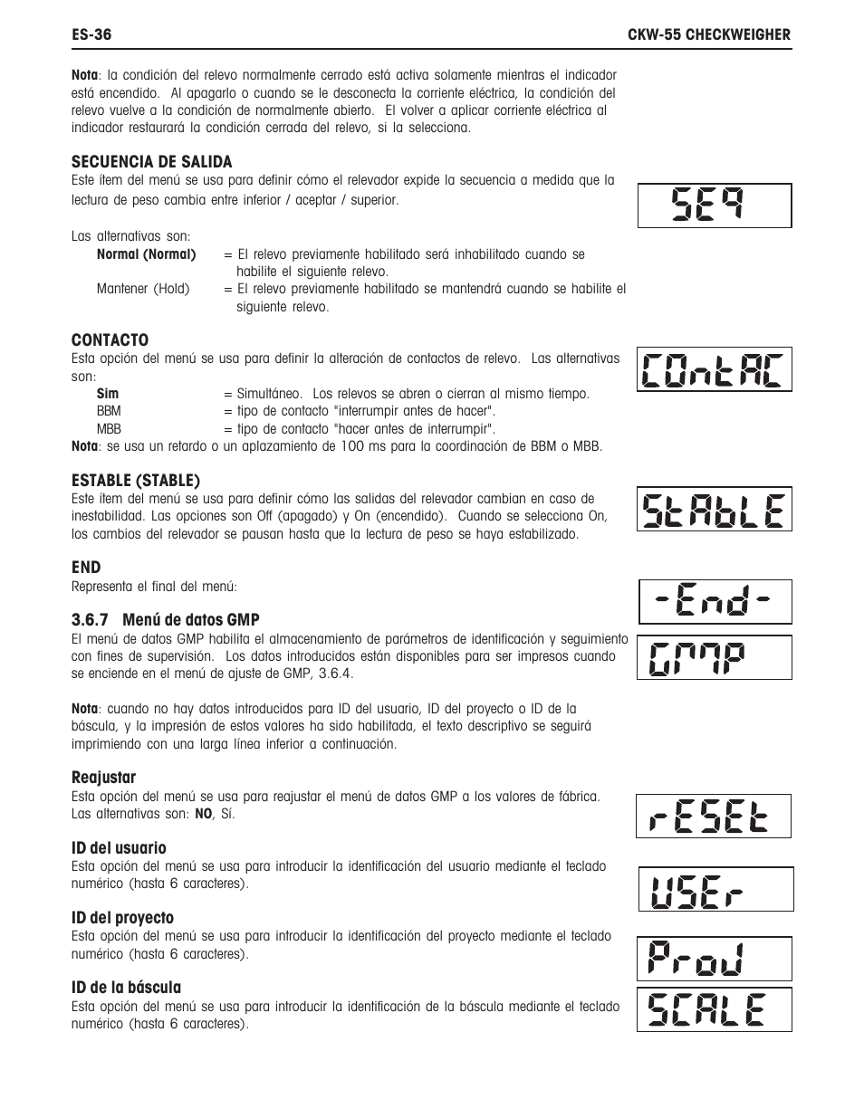Ohaus CKW WASHDOWN CHECKWEIGHING SCALES_INDICATOR Manual es User Manual | Page 40 / 68