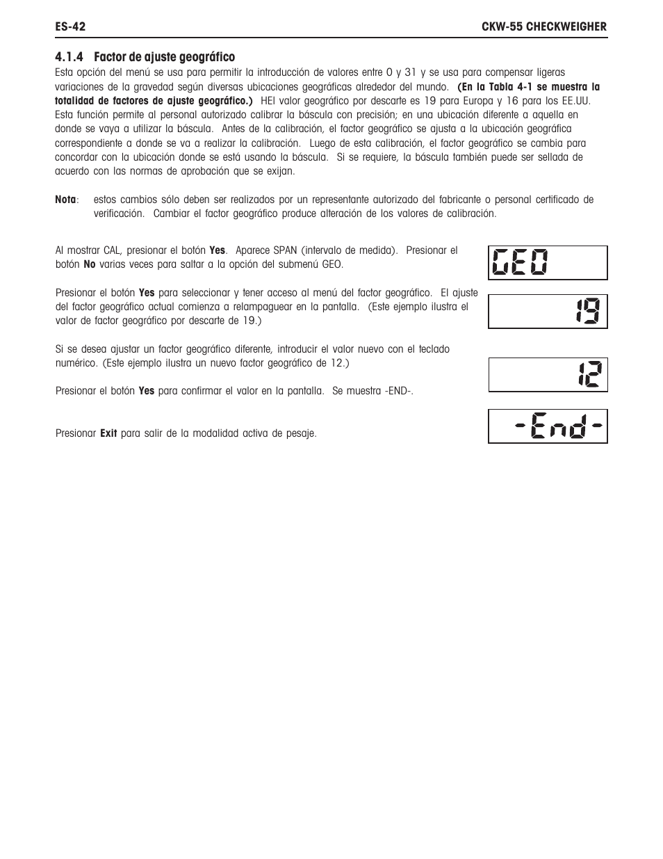 Ohaus CKW WASHDOWN CHECKWEIGHING SCALES_INDICATOR Manual es User Manual | Page 46 / 68