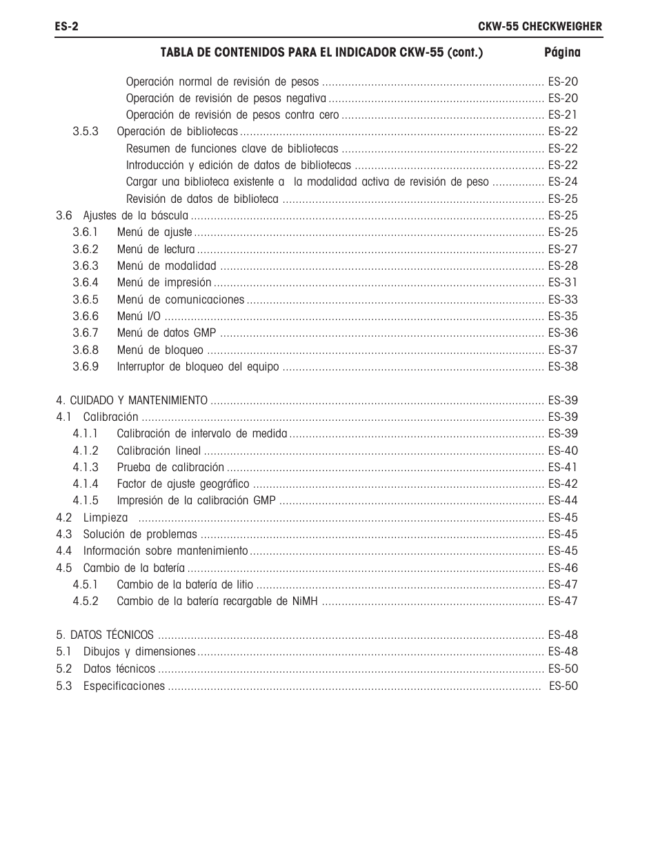 Ohaus CKW WASHDOWN CHECKWEIGHING SCALES_INDICATOR Manual es User Manual | Page 6 / 68