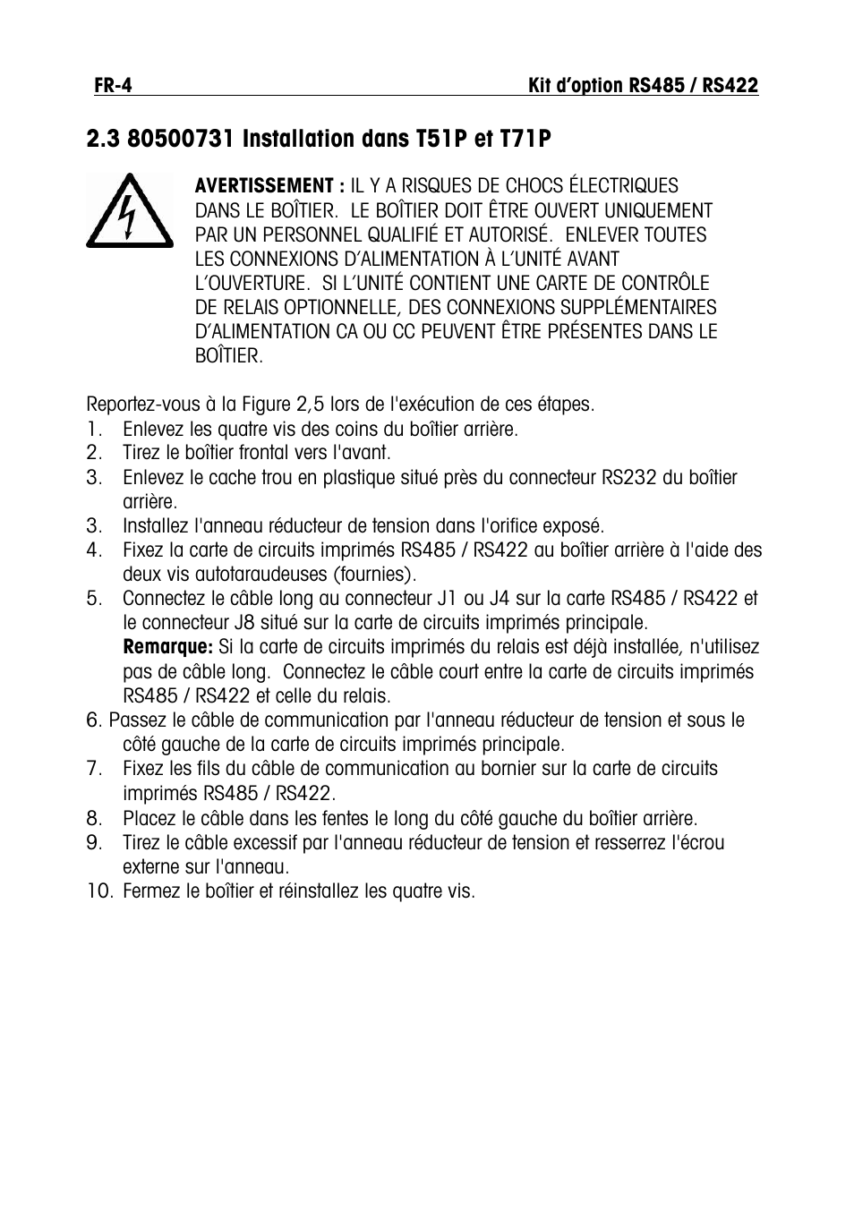 Ohaus RS422 Interface Option Kit Manual multi User Manual | Page 26 / 56