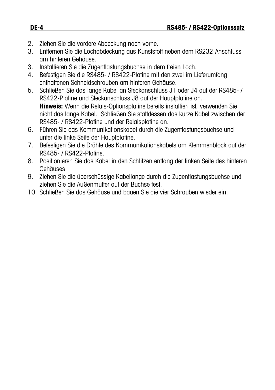 Ohaus RS422 Interface Option Kit Manual multi User Manual | Page 36 / 56