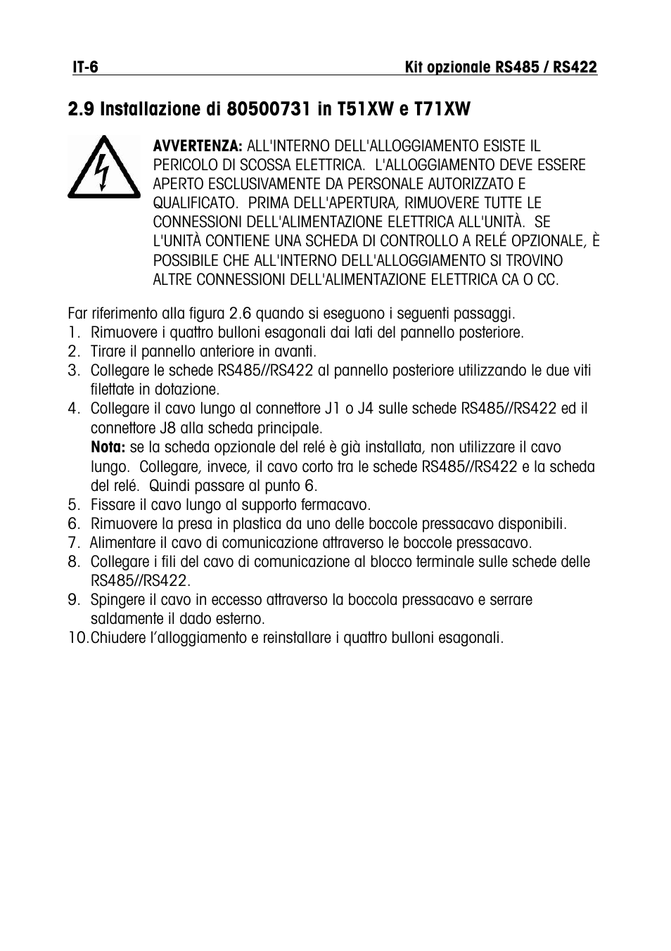 Ohaus RS422 Interface Option Kit Manual multi User Manual | Page 48 / 56
