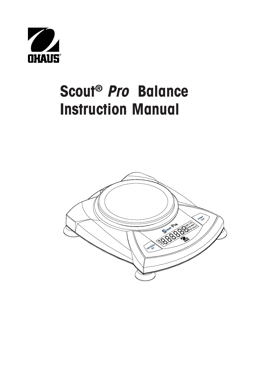 Ohaus SCOUT PRO PORTABLE BALANCES FOR EDUCATION Manual User Manual | 36 pages