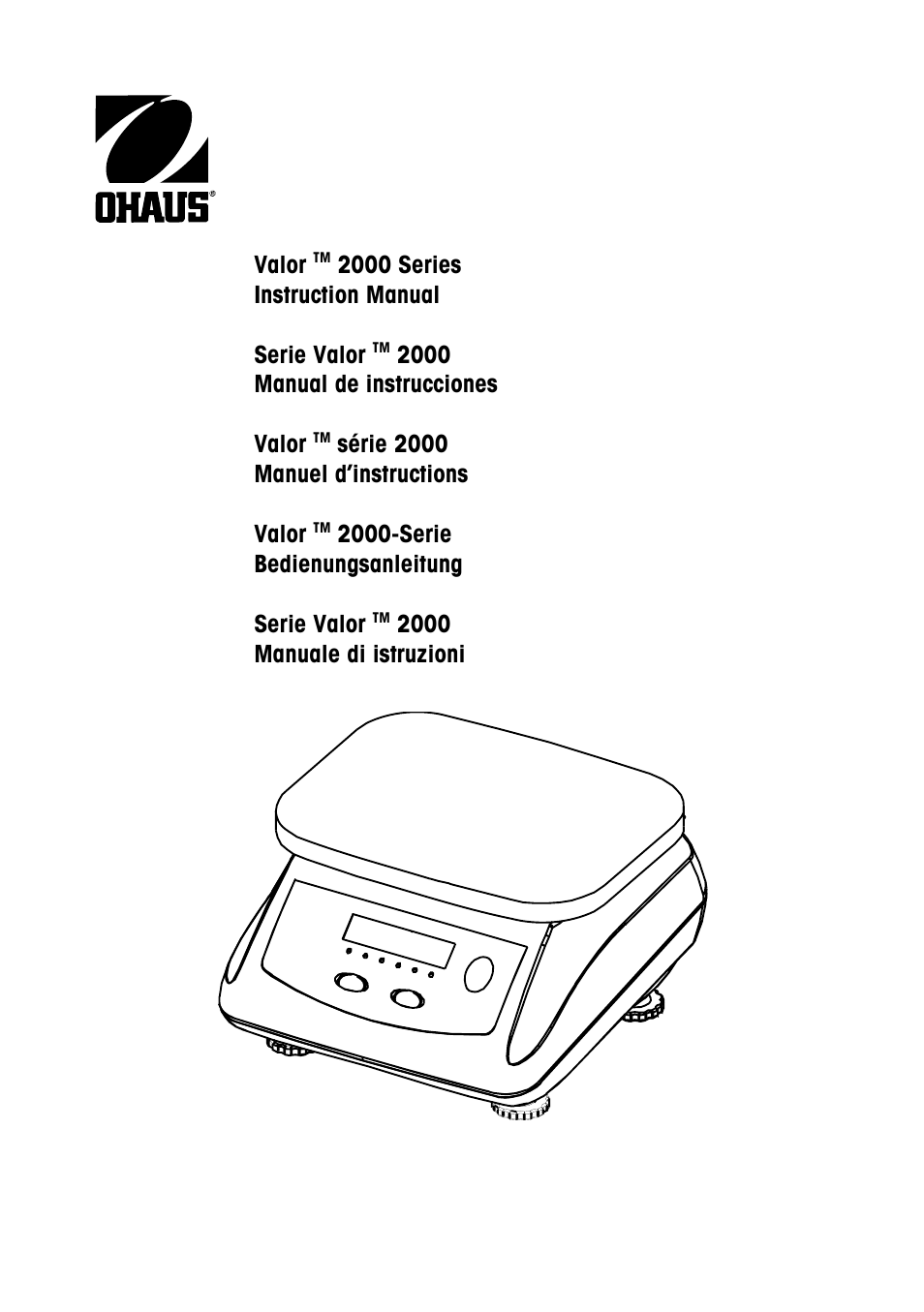 Ohaus Valor 2000 COMPACT FOOD SCALES Manual multi User Manual | 84 pages