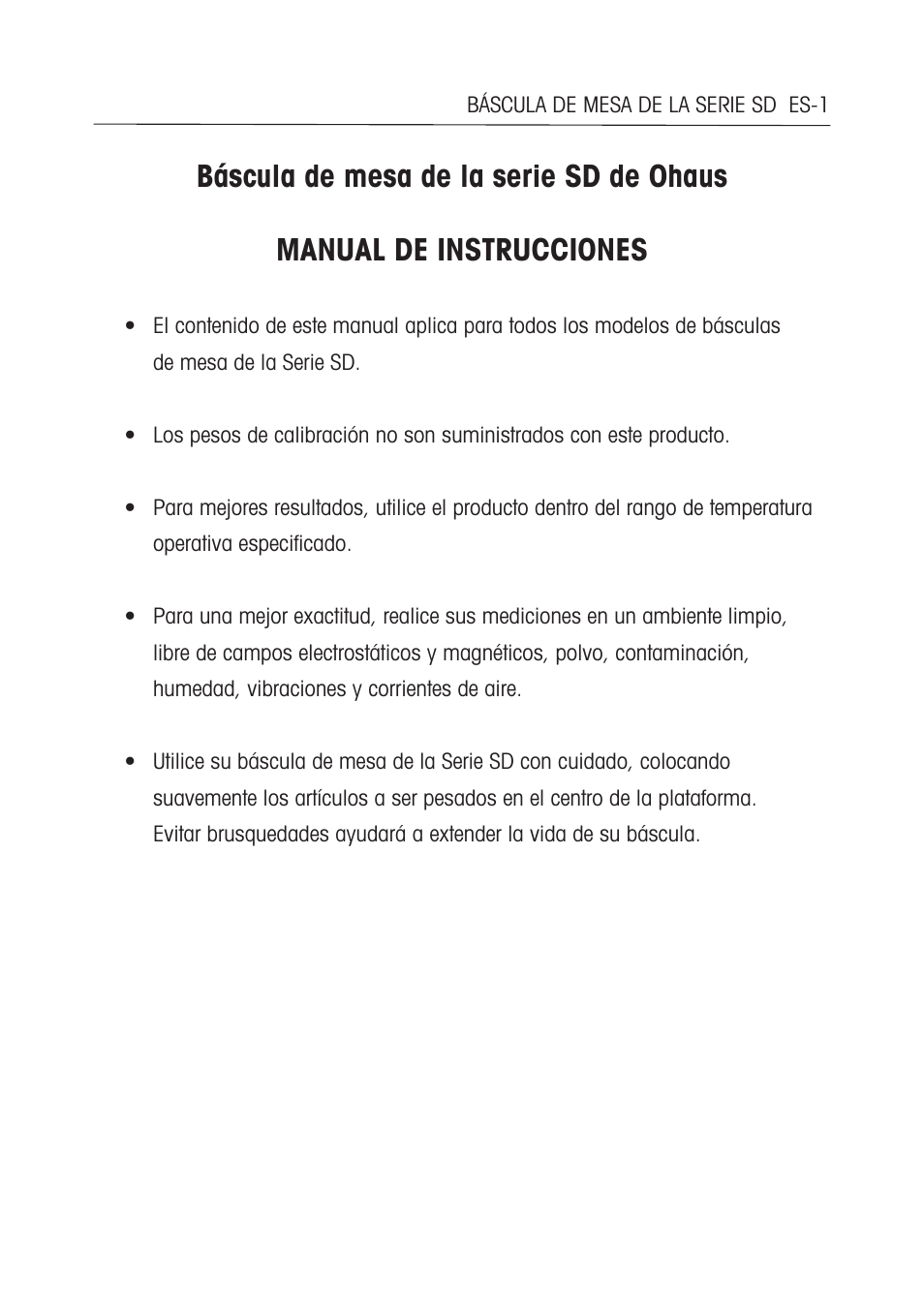 Ohaus SD COMPACT BENCH SCALES Manual multi User Manual | Page 20 / 72
