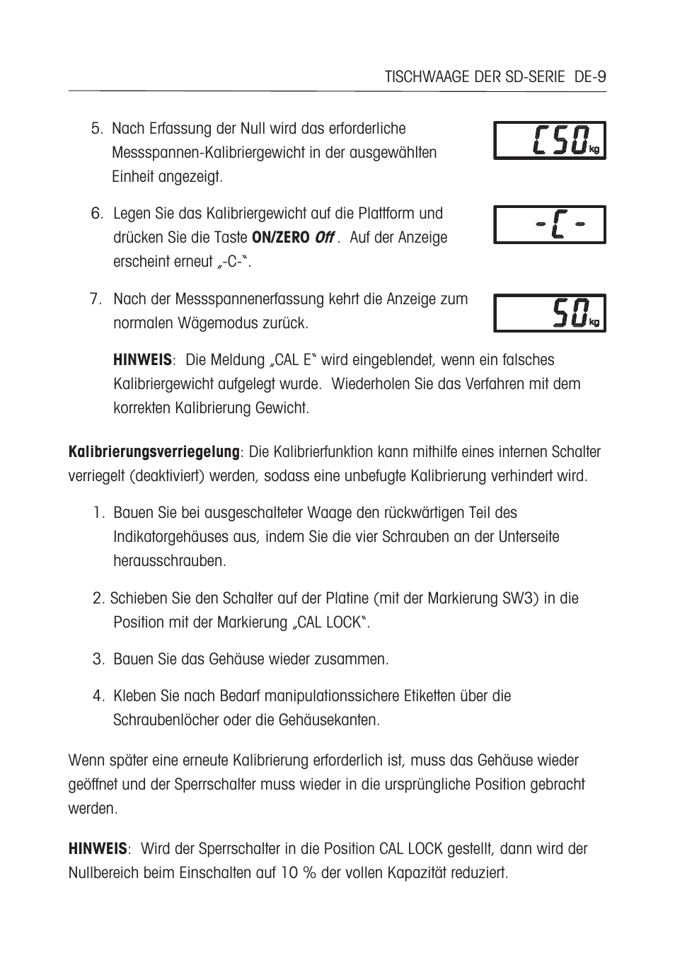 Ohaus SD COMPACT BENCH SCALES Manual multi User Manual | Page 54 / 72