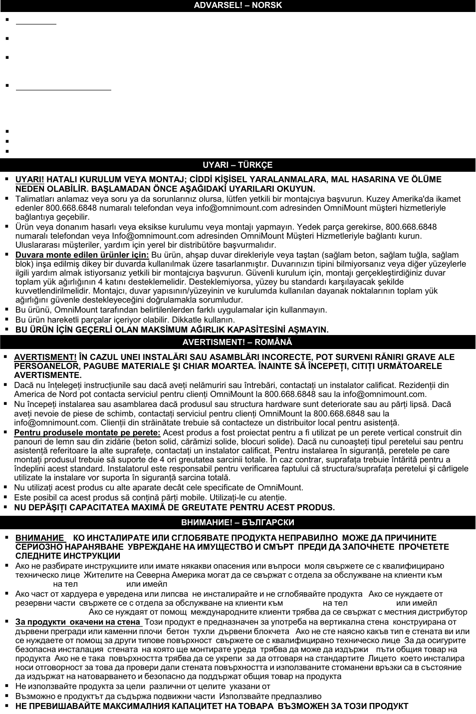 Omnimount CMK Manual ru User Manual | Page 6 / 24
