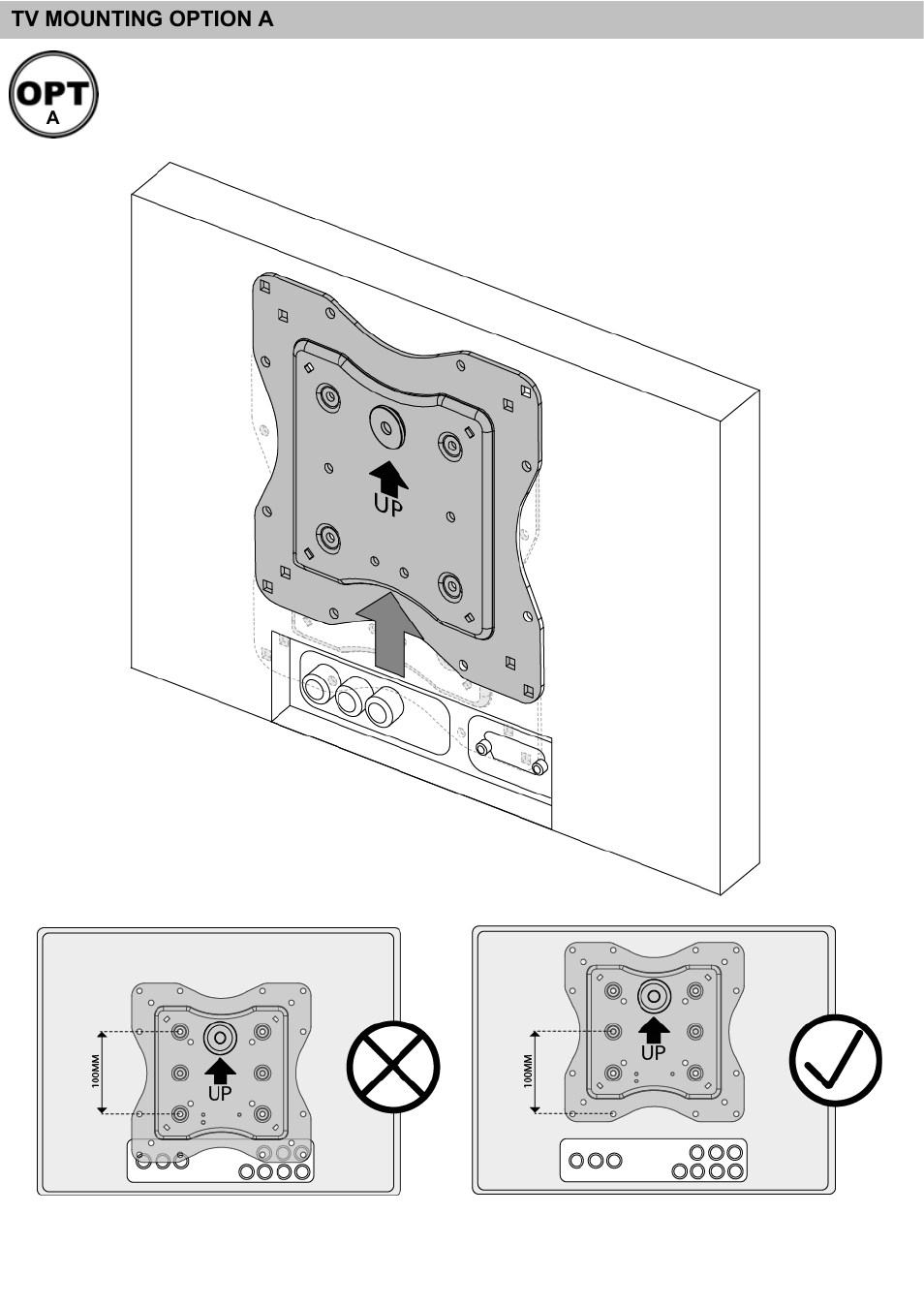 Tv mounting option a | Omnimount NC80C Manual ru User Manual | Page 12 / 28
