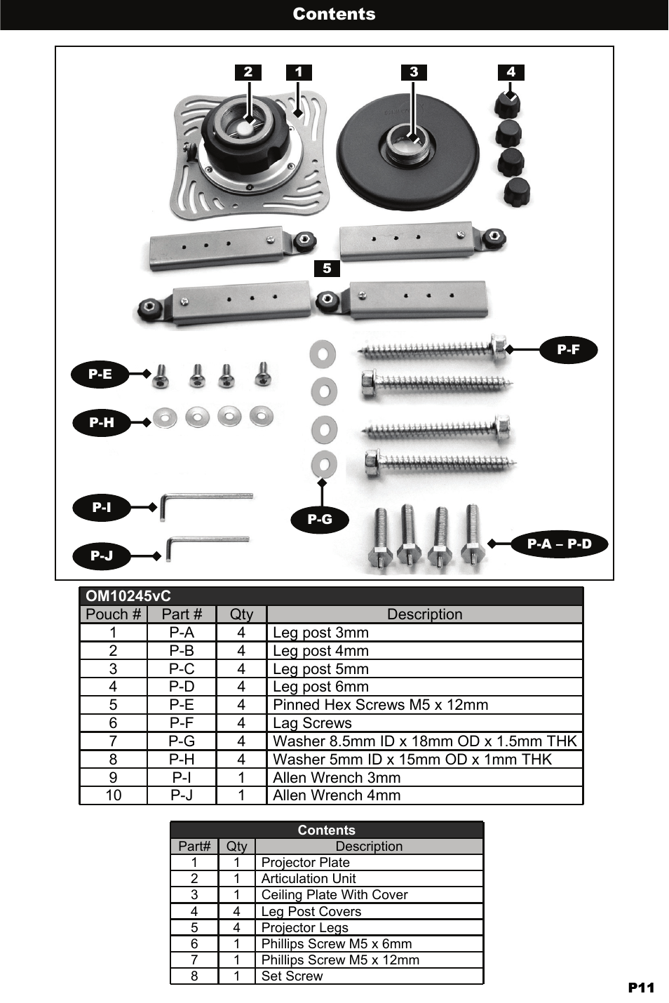 Omnimount WM3-PJT Manual ru User Manual | Page 11 / 28