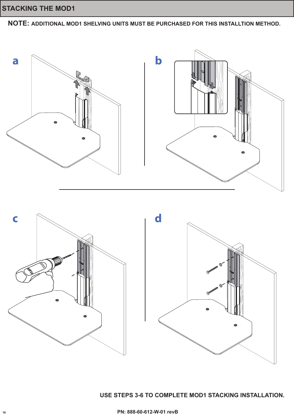 Ab c d | Omnimount MOD1 Manual ru User Manual | Page 16 / 20