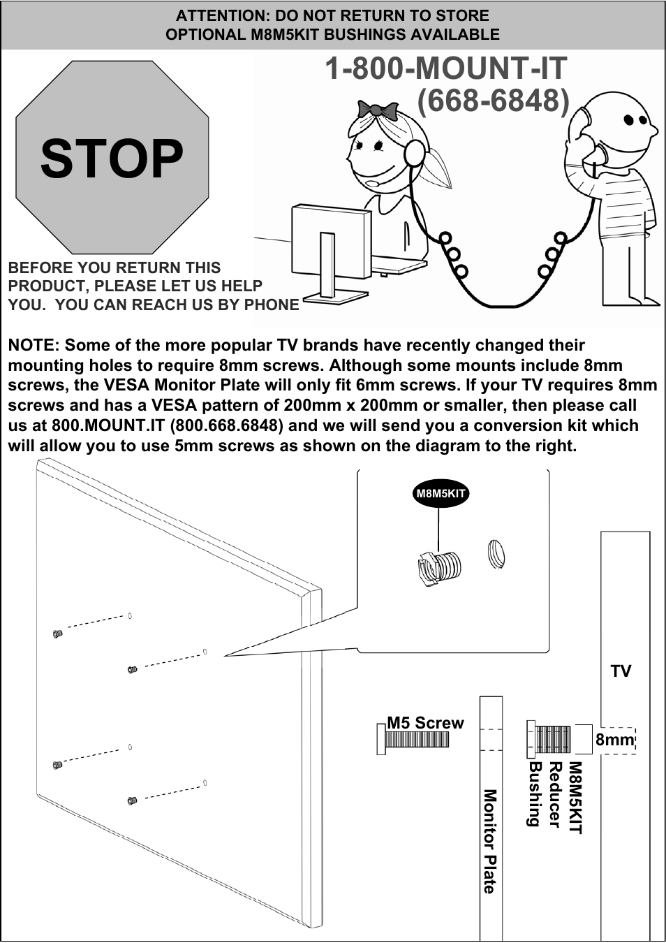 Stop | Omnimount VB35C Manual ru User Manual | Page 11 / 20