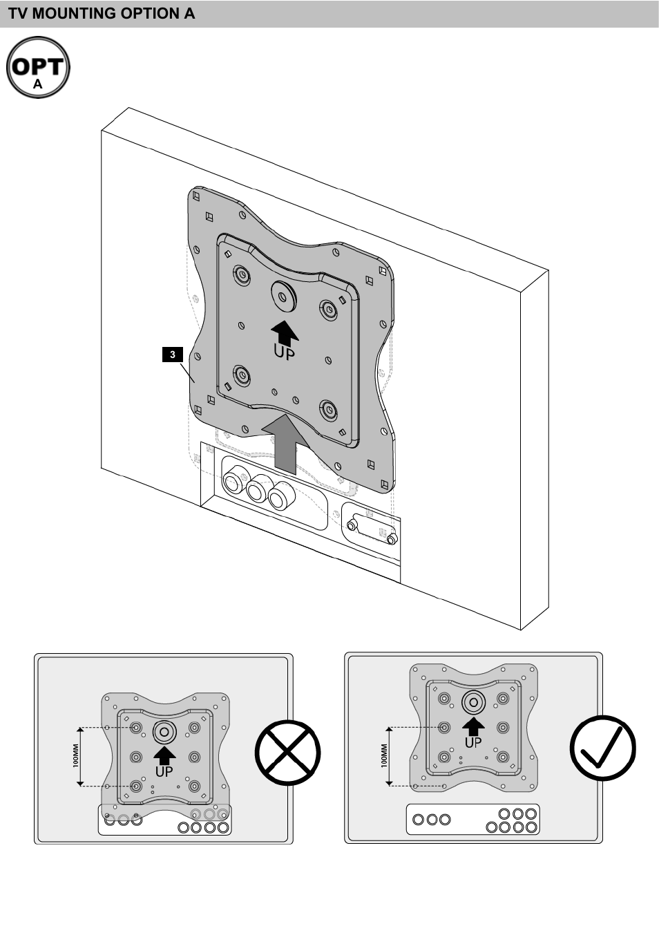 Tv mounting option a | Omnimount NC100C Manual ru User Manual | Page 12 / 28