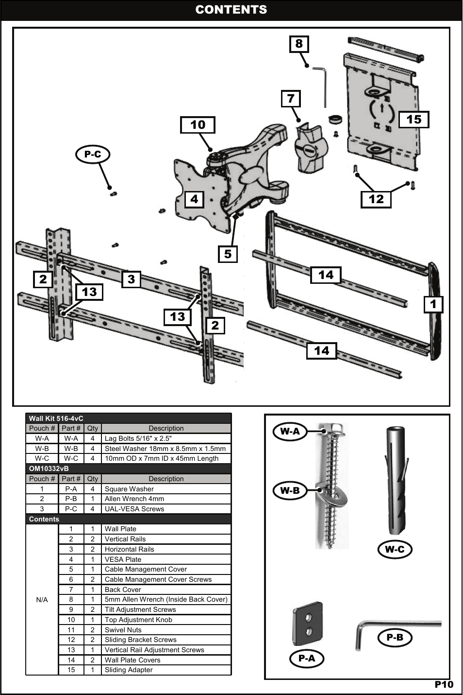 Contents 3 | Omnimount 4N1-L Manual ru User Manual | Page 10 / 40