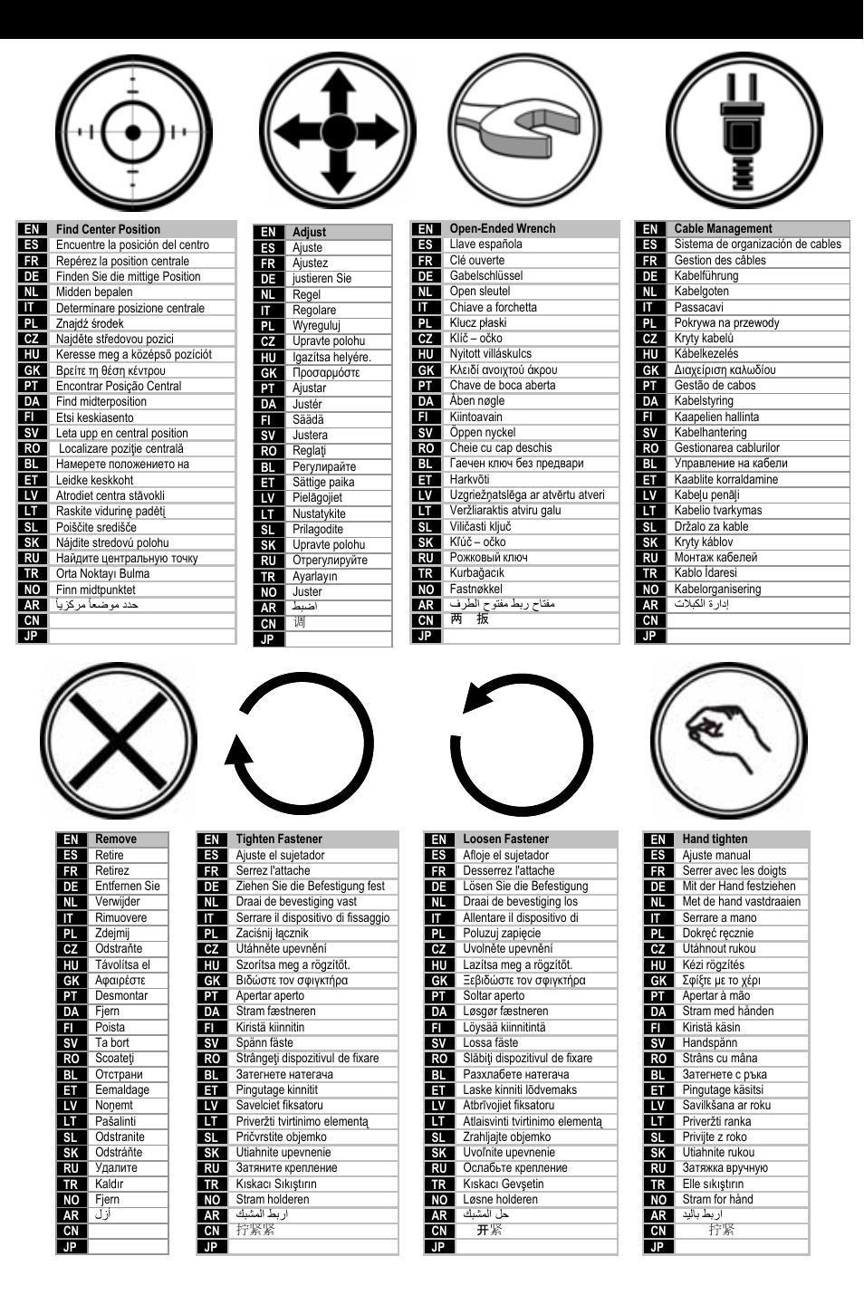 Symbol key | Omnimount 1N1-L Manual ru User Manual | Page 9 / 24