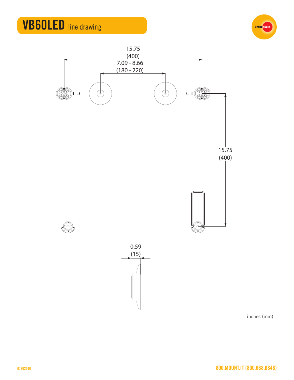 Vb60led | Omnimount VB60LED Sales Sheet User Manual | Page 3 / 3