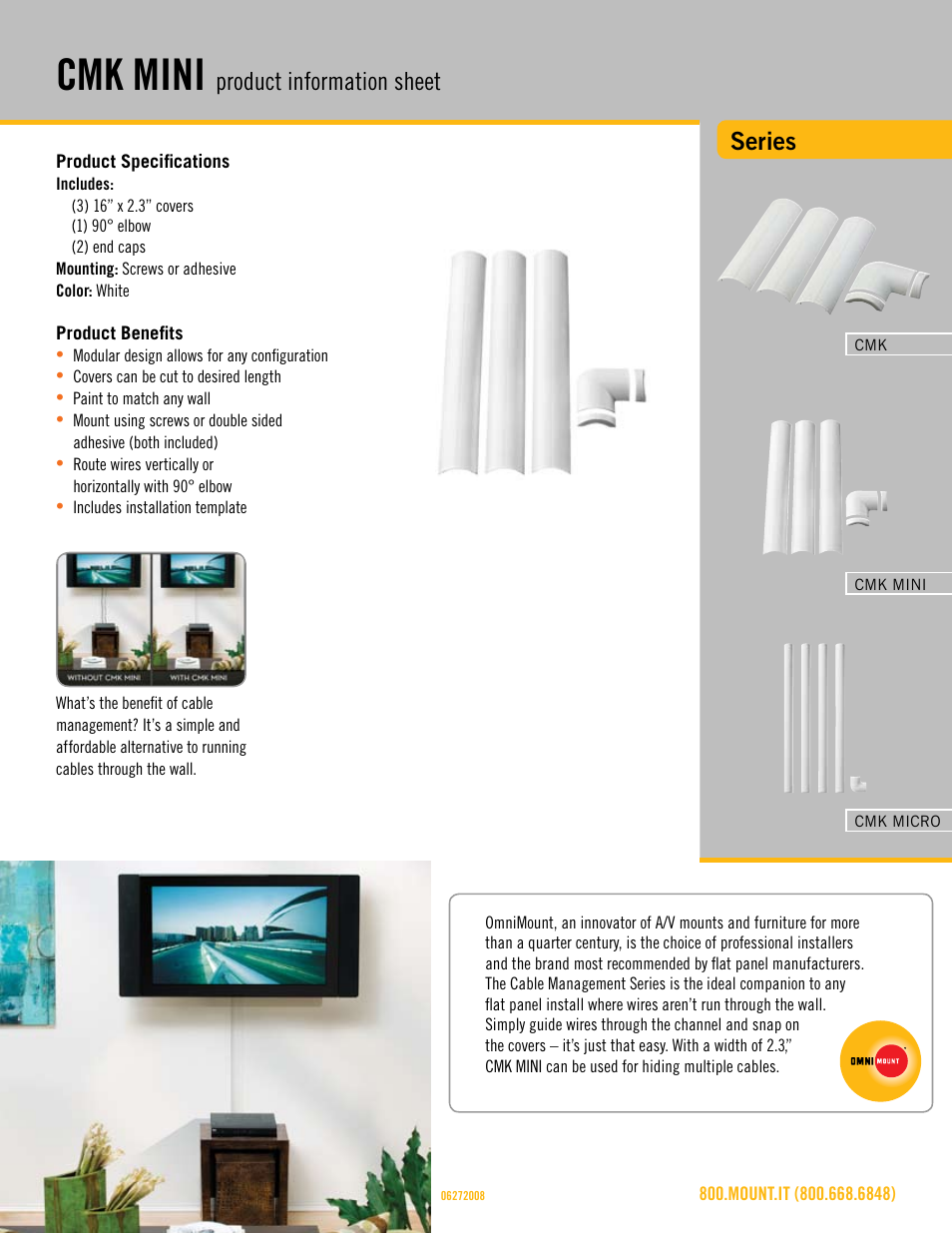 Omnimount CMKMINI Sales Sheet User Manual | 3 pages