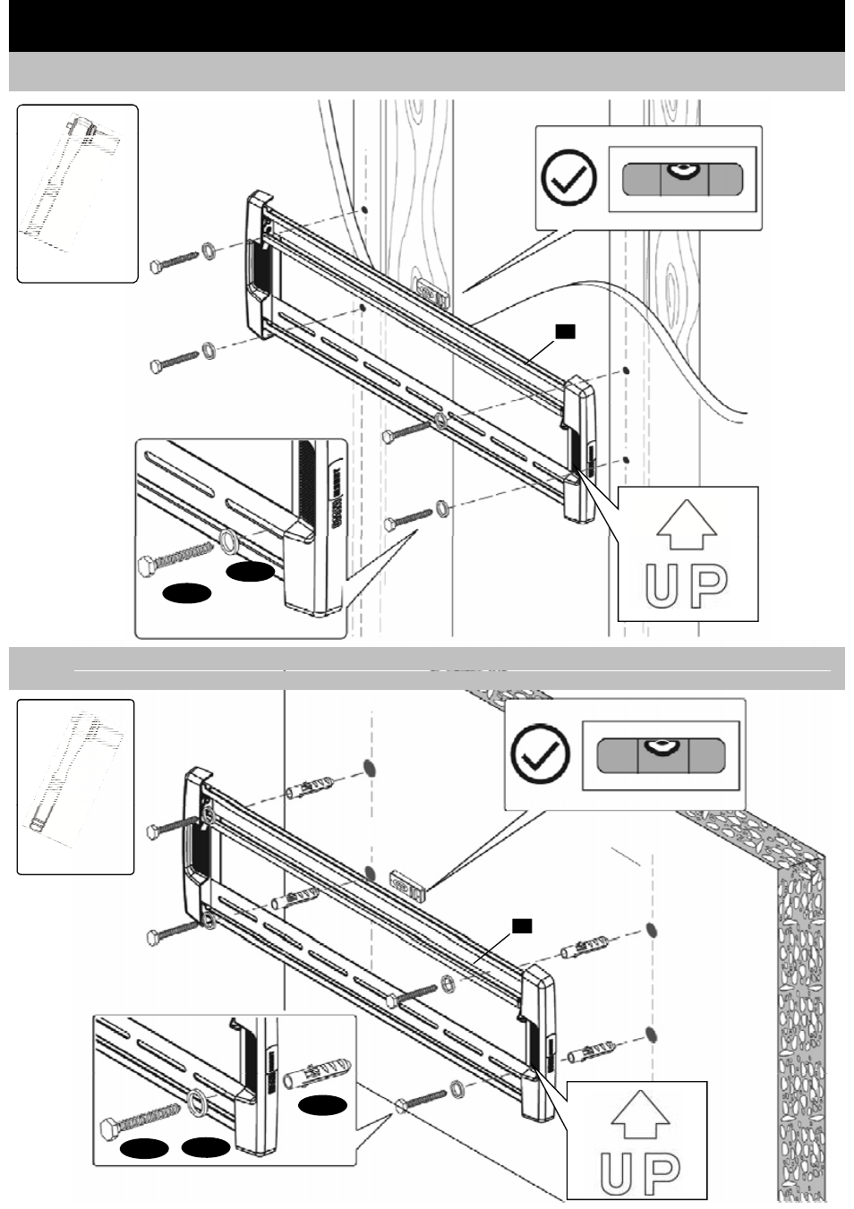 For solid conrete installation see step 6.b | Omnimount NC200T Manual es User Manual | Page 5 / 12