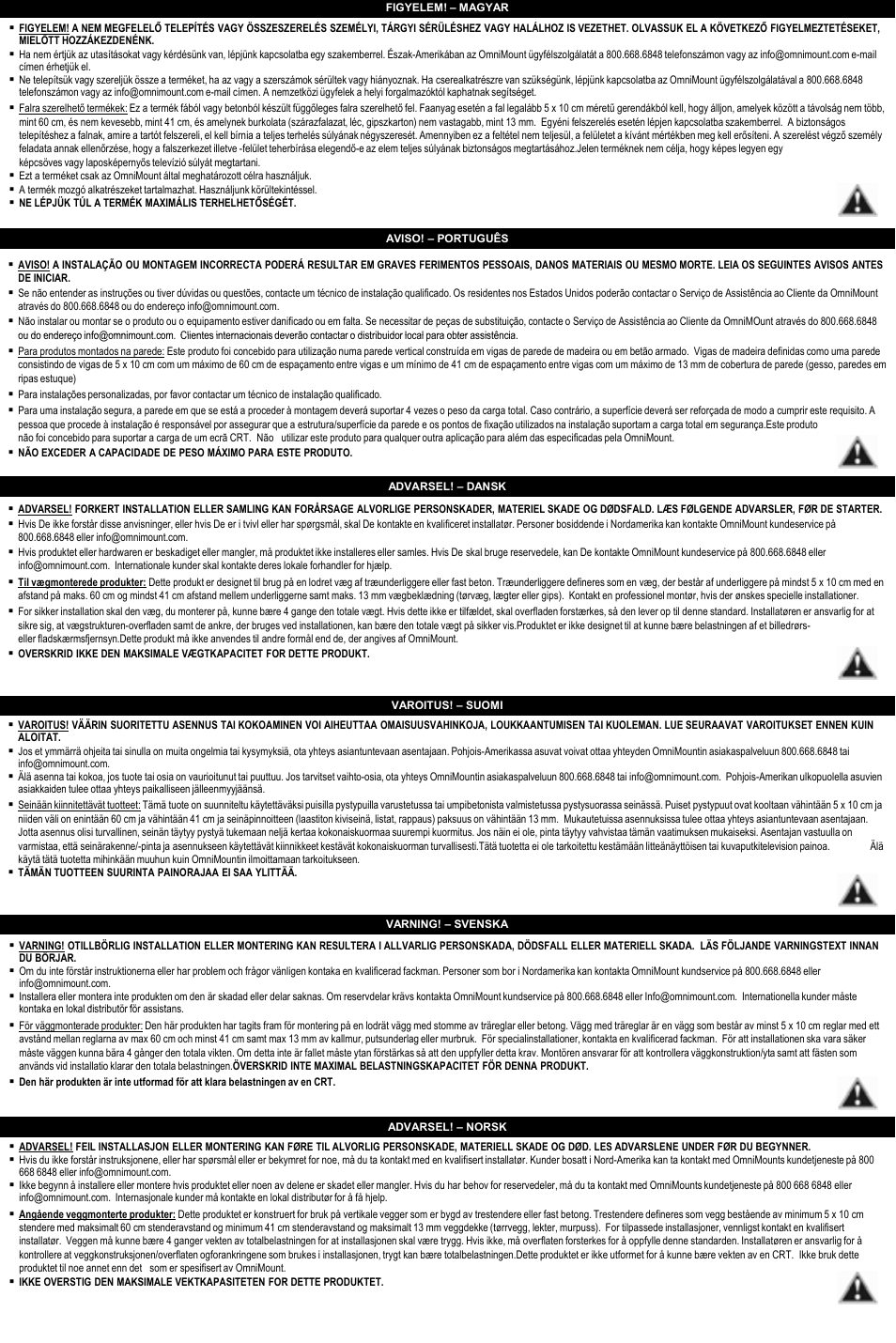 Omnimount U3-Tilt Manual ru User Manual | Page 4 / 28