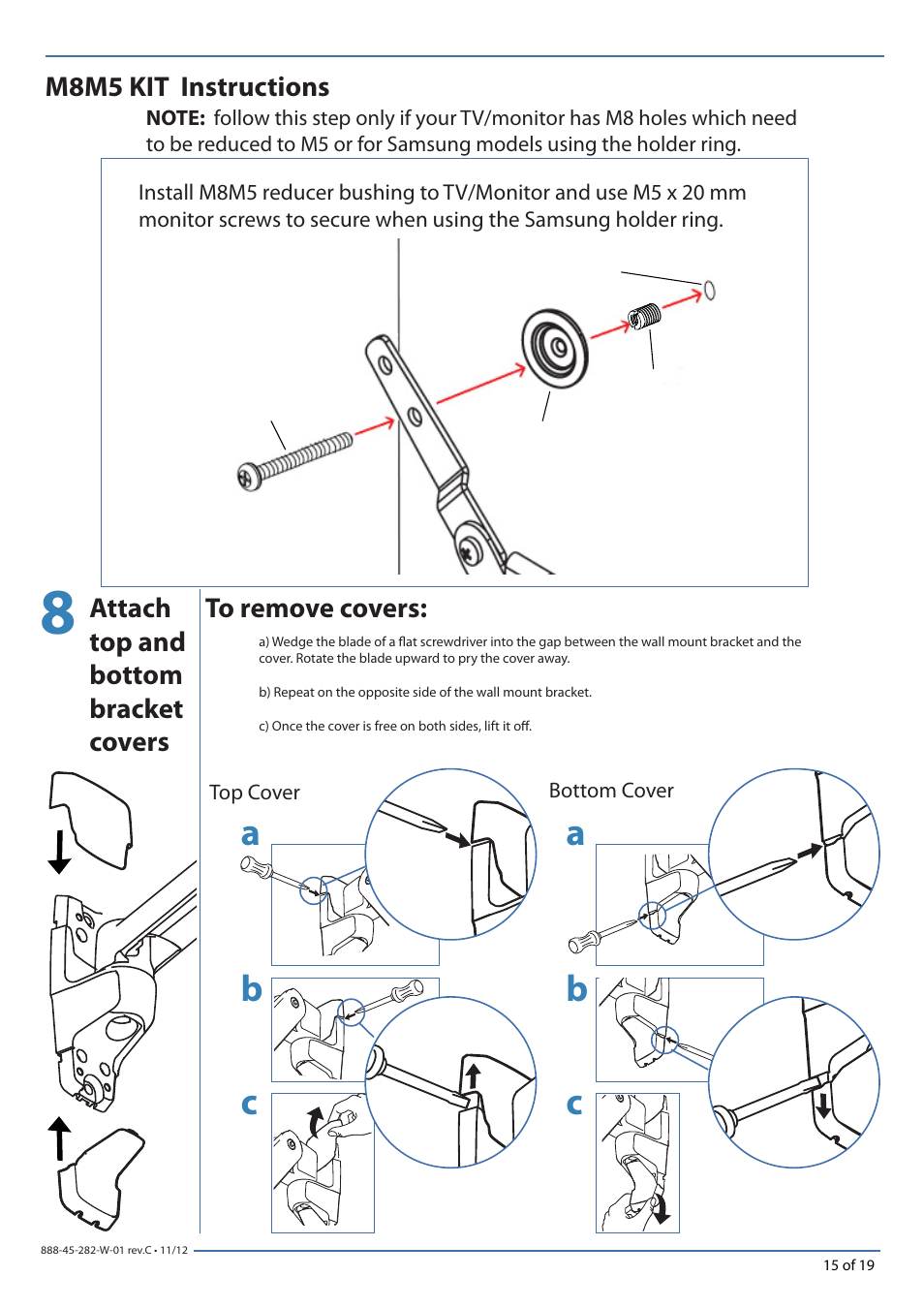Ab b c c | Omnimount PLAY25X Manual de User Manual | Page 15 / 19