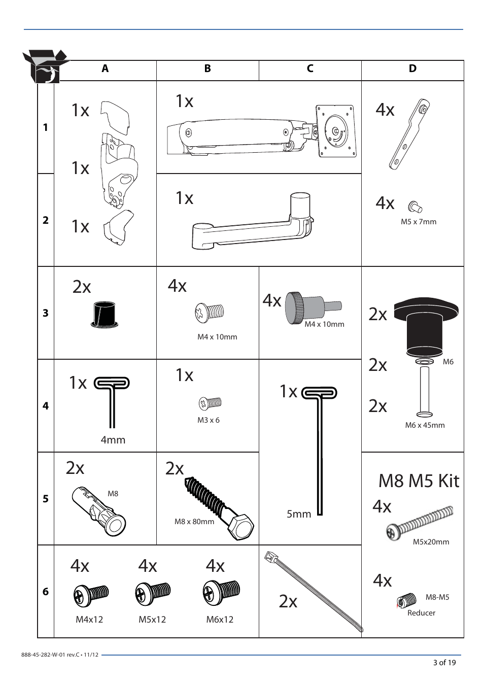 2x 4x 4x | Omnimount PLAY25X Manual de User Manual | Page 3 / 19