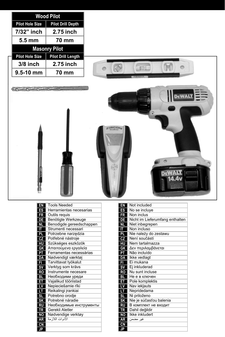 Tools wood pilot | Omnimount QM200-F Manual ru User Manual | Page 9 / 20