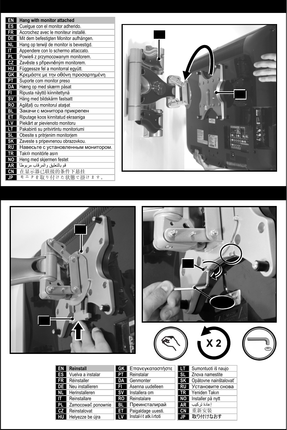 Step 9, Step 10 p-b | Omnimount CL-M Manual ru User Manual | Page 27 / 36