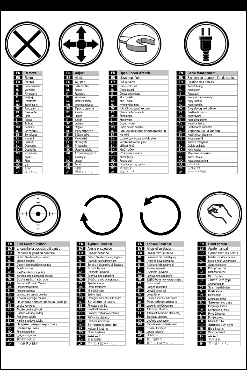 Symbol key | Omnimount CL-M Manual ru User Manual | Page 9 / 36