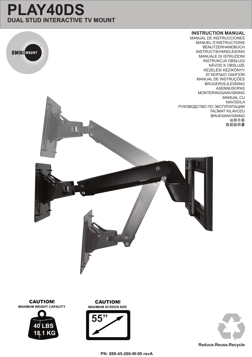 Omnimount PLAY40DS Manual ru User Manual | 28 pages