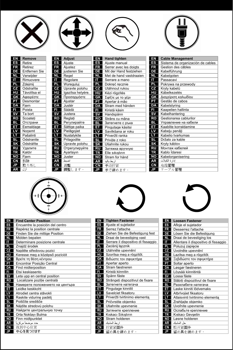 Symbol key | Omnimount WM2-M Manual ru User Manual | Page 9 / 28