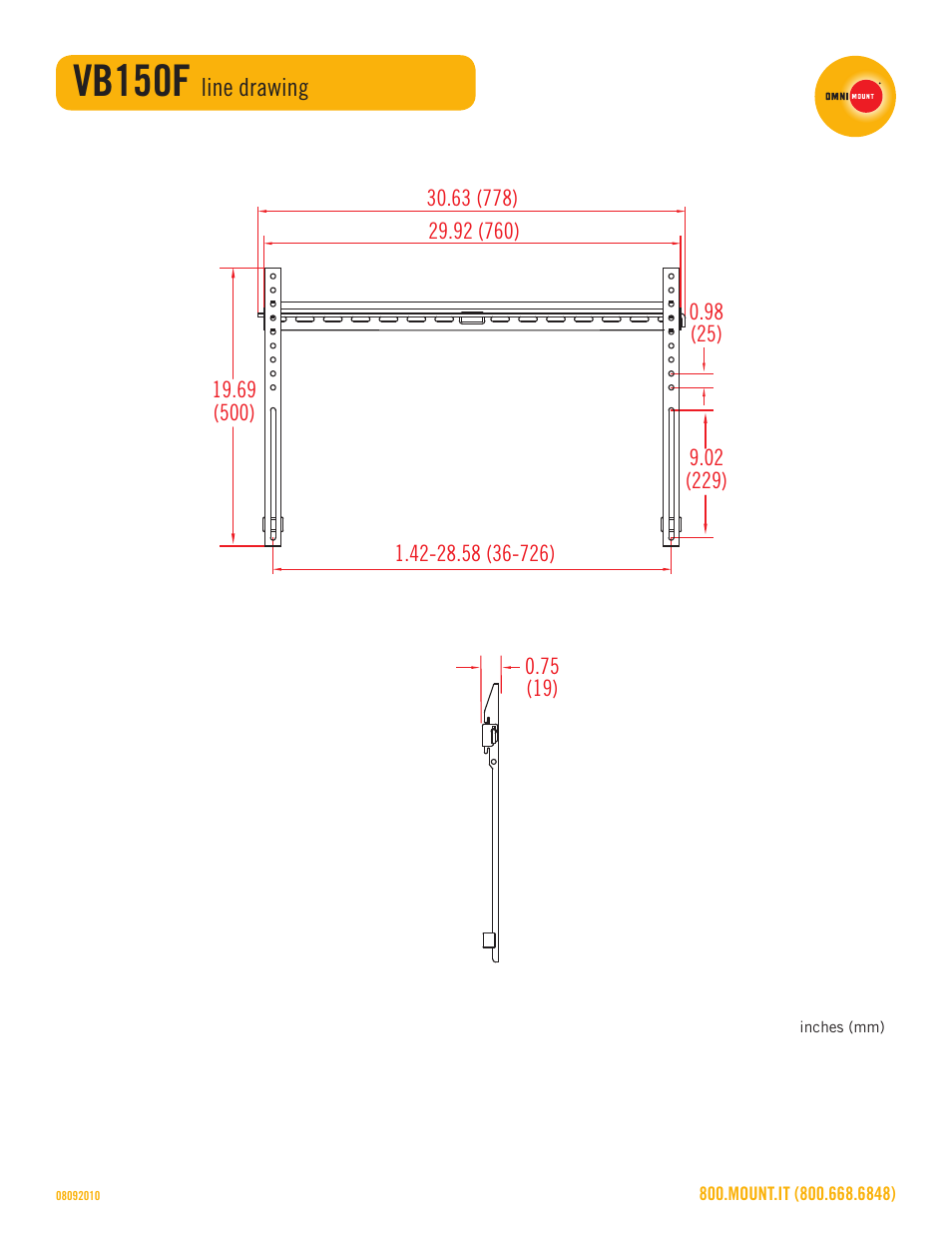 Vb150f | Omnimount VB150F Sales Sheet User Manual | Page 3 / 3