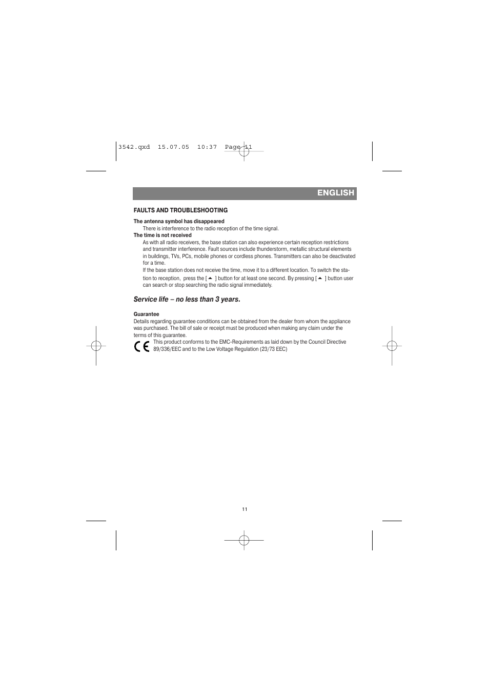 English | Vitek VT-3542 SR User Manual | Page 11 / 36