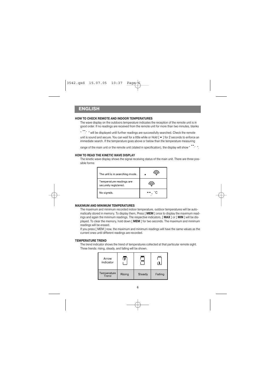English | Vitek VT-3542 SR User Manual | Page 6 / 36