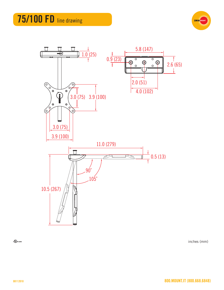 Omnimount 75_100 FD Sales Sheet User Manual | Page 3 / 3