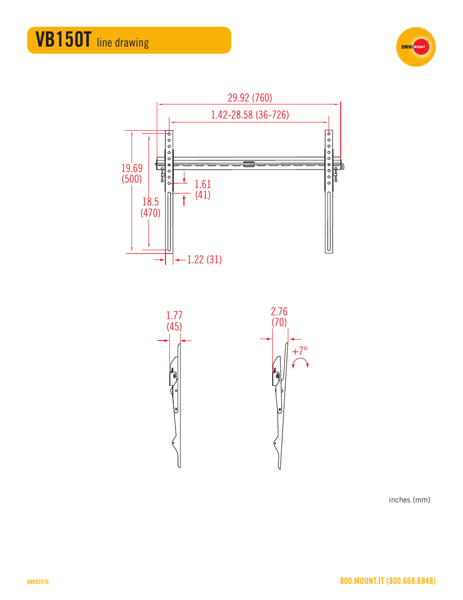 Vb150t | Omnimount VB150T Sales Sheet User Manual | Page 3 / 3