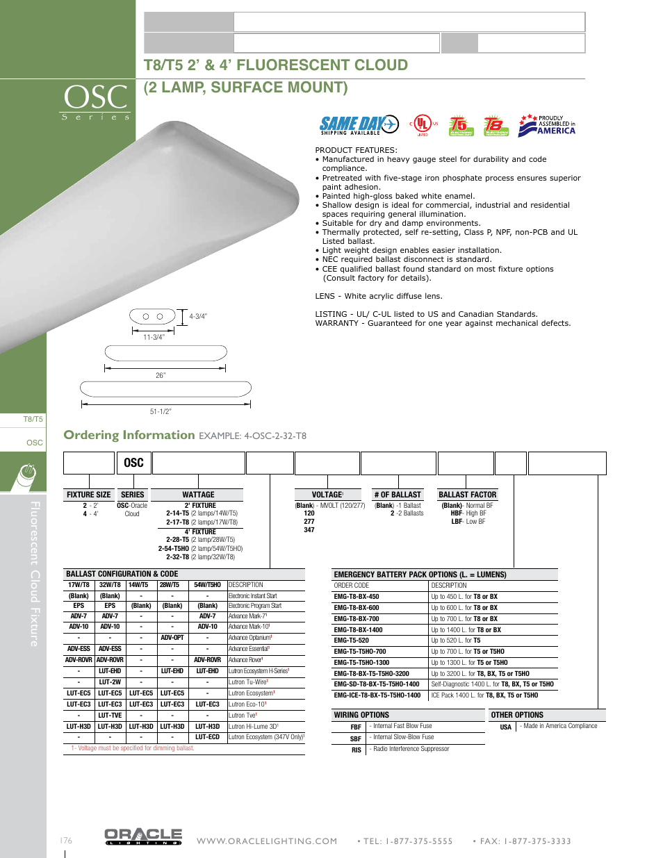 Oracle Lighting OSC-4 User Manual | 1 page