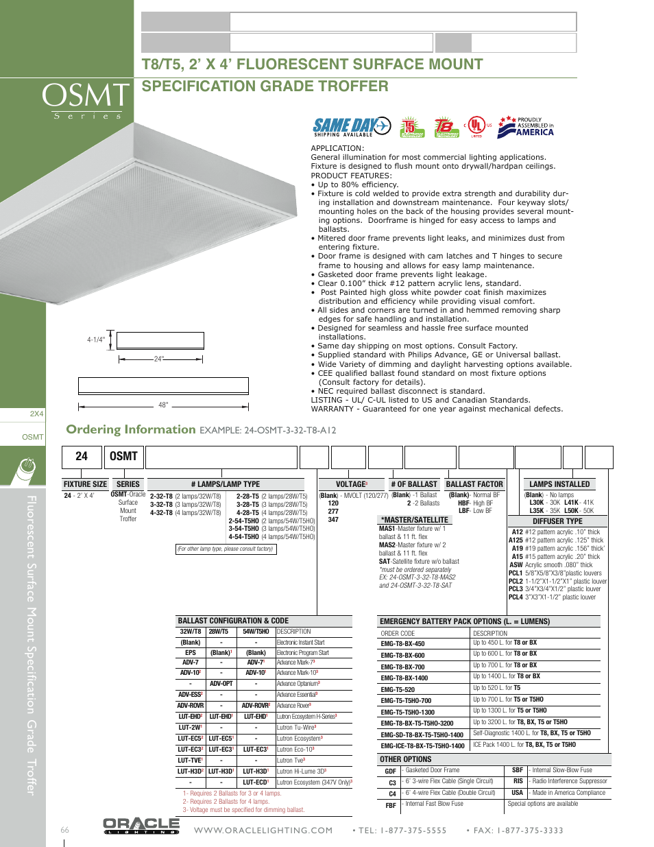 Oracle Lighting OSMT-24 User Manual | 3 pages