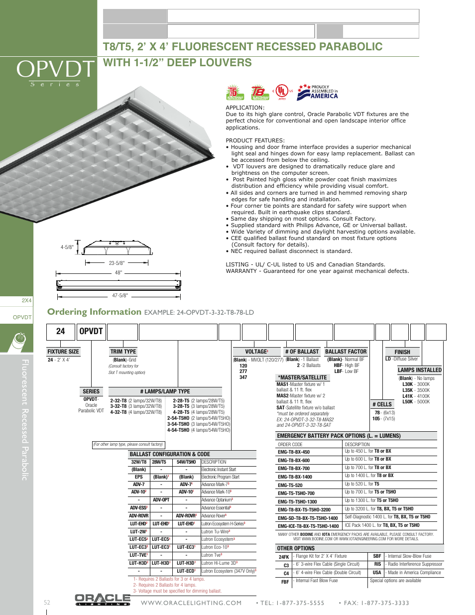 Oracle Lighting OPVDT-24 User Manual | 3 pages