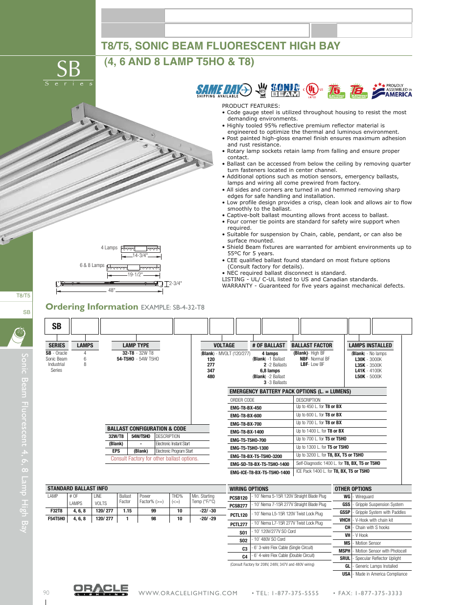 Oracle Lighting SB-8 User Manual | 1 page