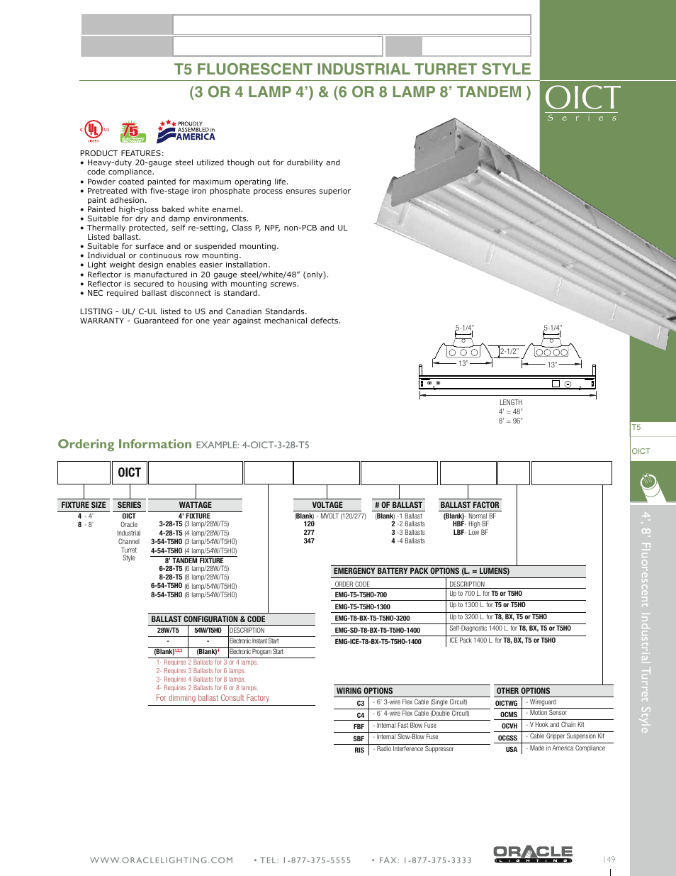 Oracle Lighting OICT-8 User Manual | 1 page