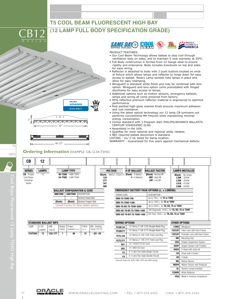 Oracle Lighting CB-12 User Manual | 7 pages