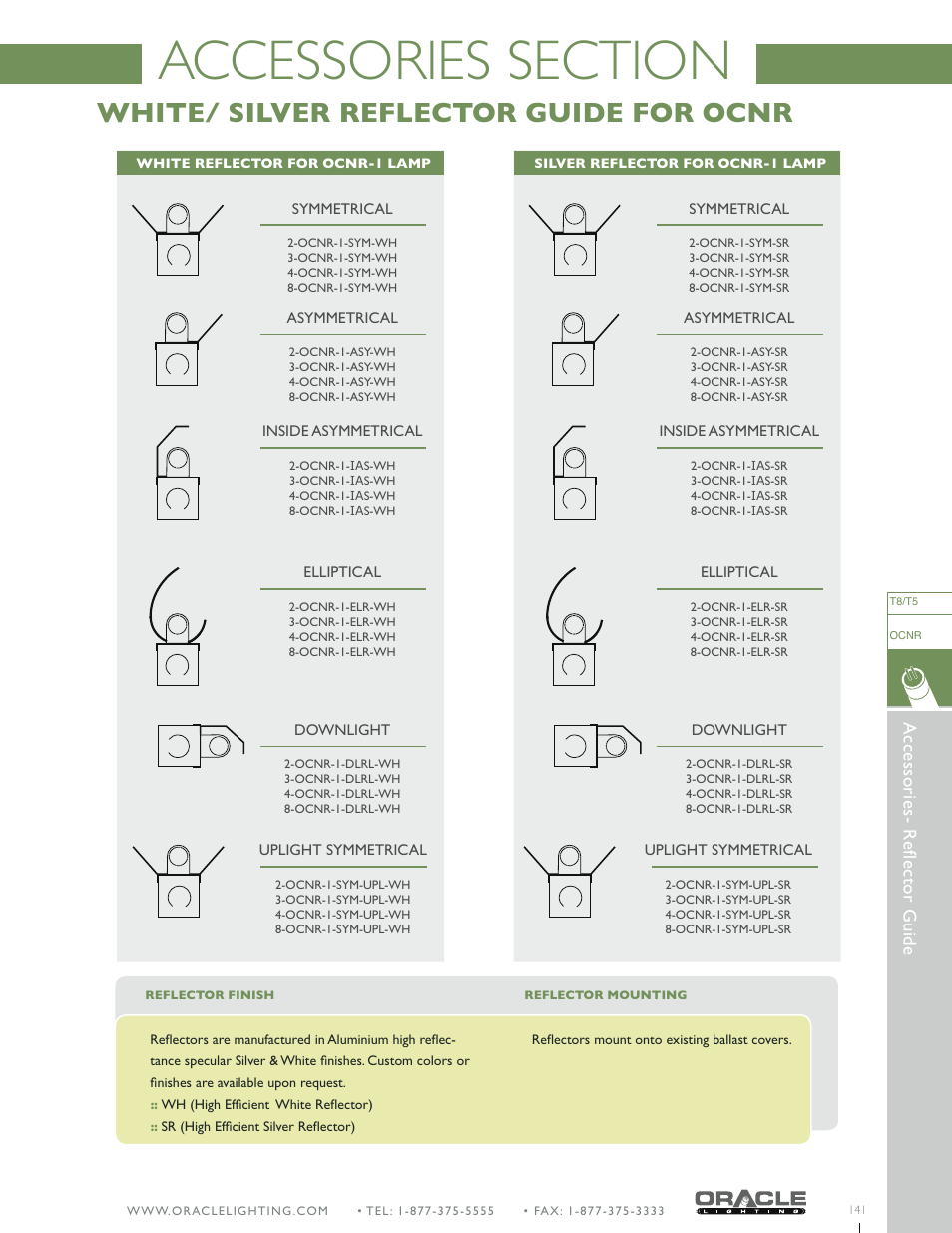 White/ silver reflector guide for ocnr, Accessories- reflector guide | Oracle Lighting OCNR-8 User Manual | Page 3 / 3