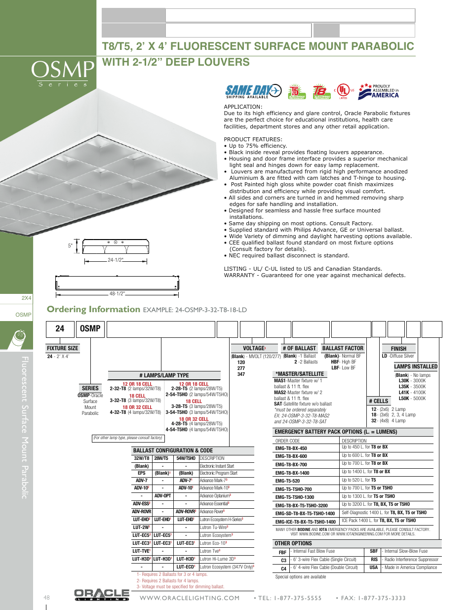 Oracle Lighting OSMP-24 User Manual | 2 pages