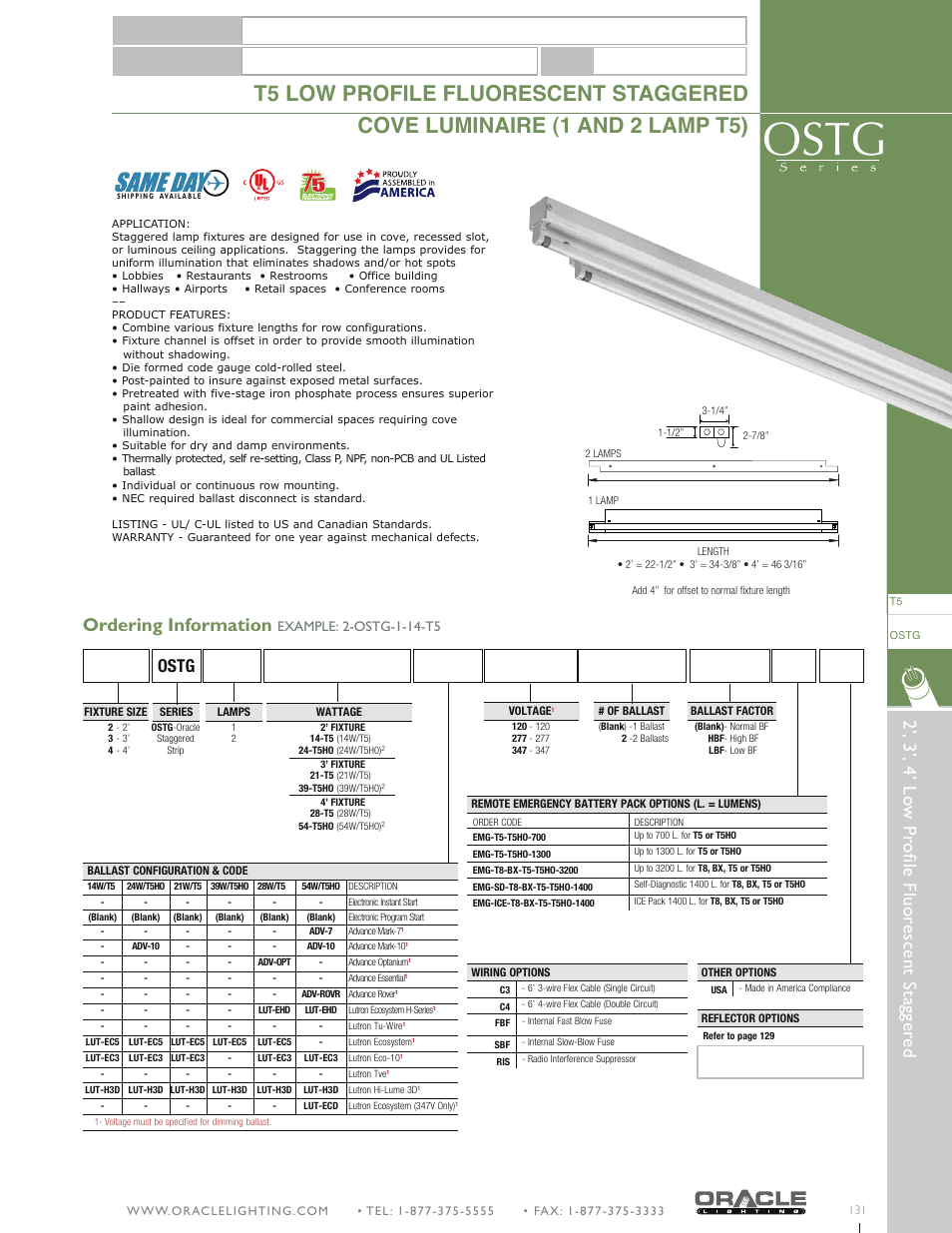 Oracle Lighting 8-OSTG-4 User Manual | 3 pages