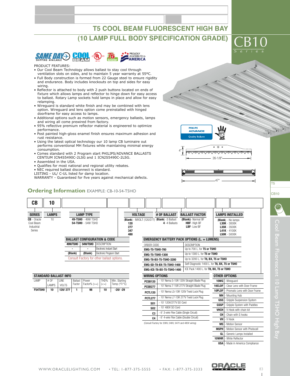 Oracle Lighting CB-10 User Manual | 7 pages