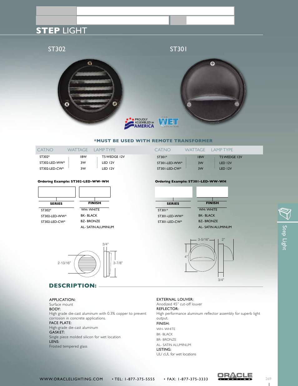 Oracle Lighting ST301 User Manual | 1 page